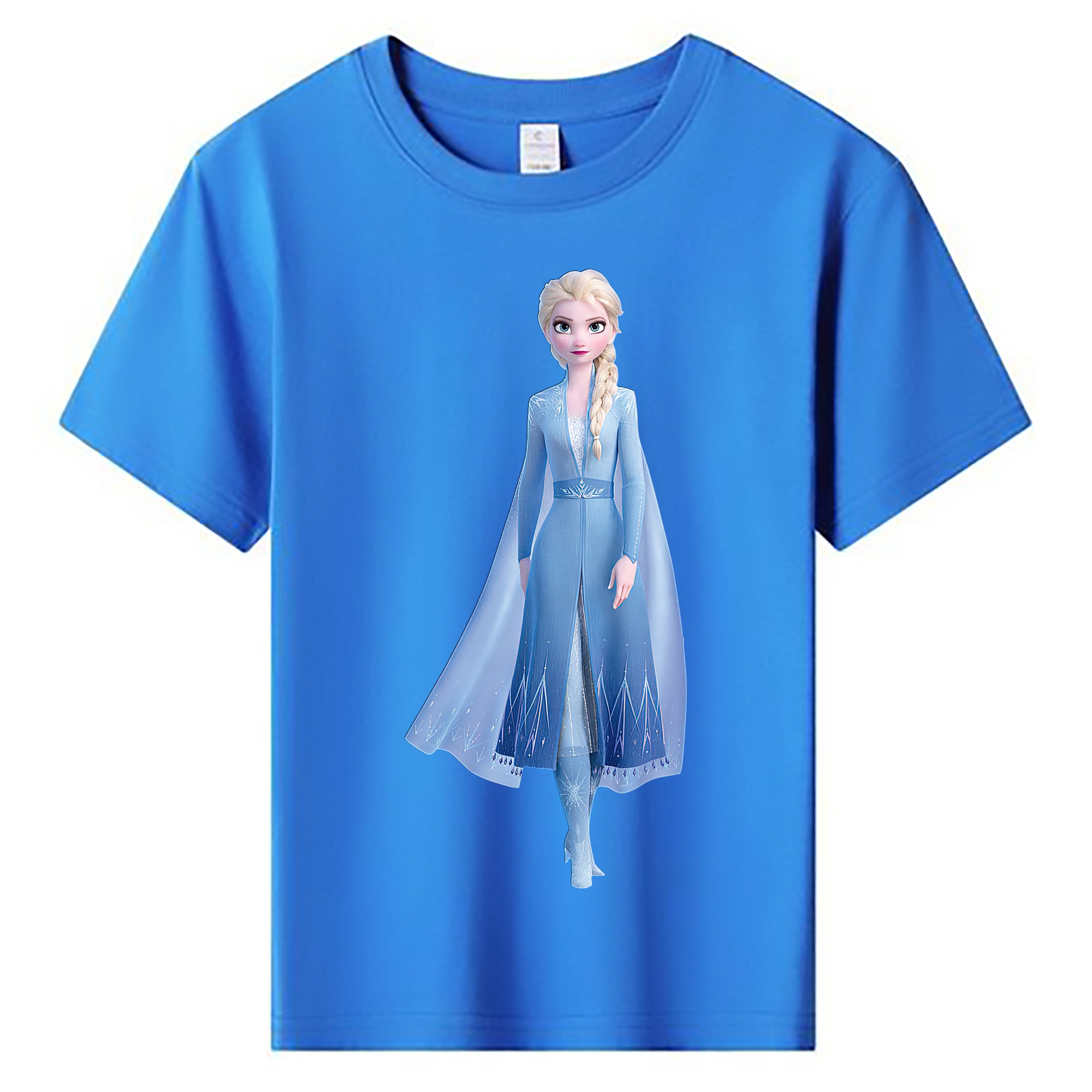 （画像用） アナと雪の女王 アンナ エルサ Frozen Anna Elsa 綿100％キッズTシャツ（フロントプリント）